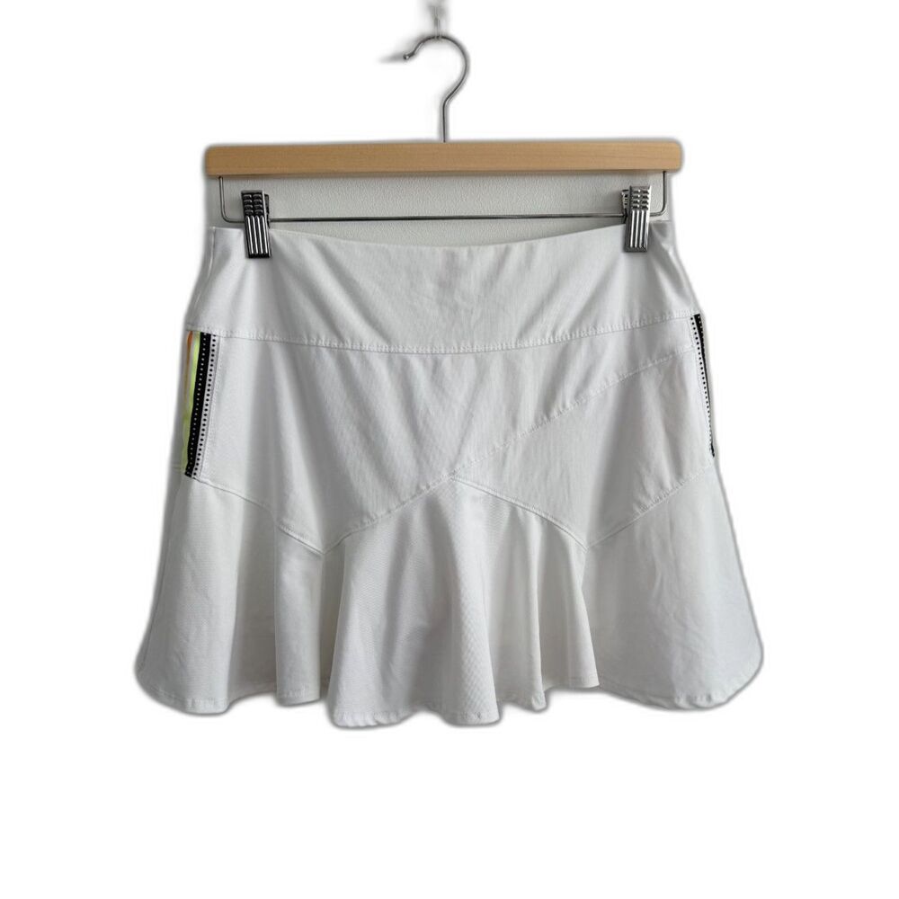 Lucky in Love White Tennis Skort M 8-10 Flounce Pickleball Golf Athletic Skirt